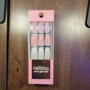 Dashing Diva Nailbliss Salon Gel Nails - Pink And Silver Glitter NIB